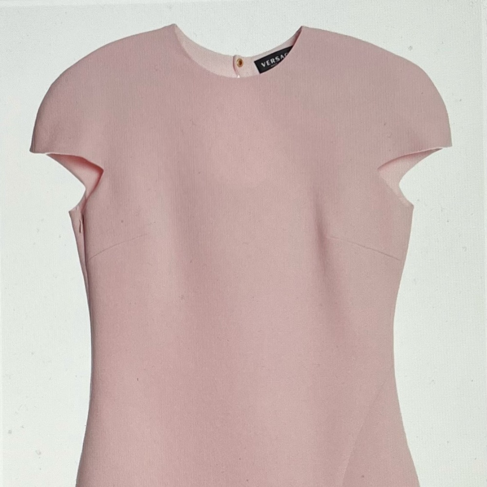 Versace - Keyhole Back Cutout Wool Blend Minidress